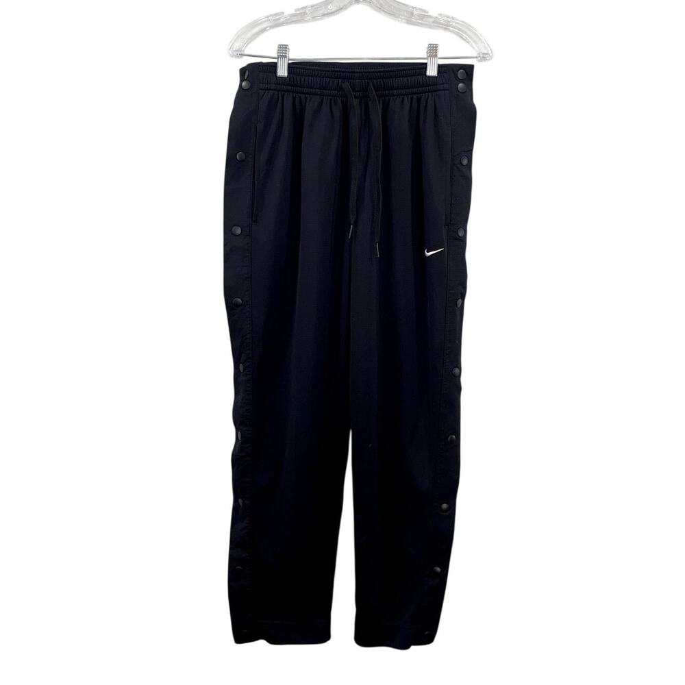Nike Womens Small Black Tearaway Snap Button Track Pants Warm Up Joggers